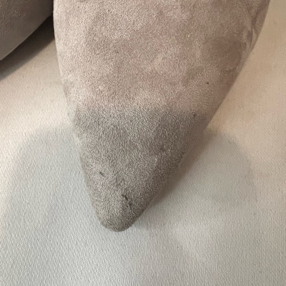 Franco Sarto Gray Suede Block Heel Pumps - Picture 7 of 8